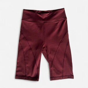 FP Movement Free People Burgundy High Waist Biker Shorts XS